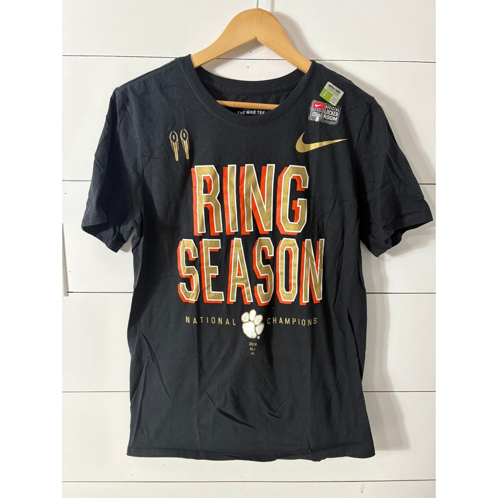 Nike Clemson Tigers Ring Season National Champions T-Shirt Small Football Season